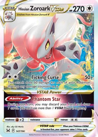 SWSH11 Lost Origin 147/196 Hisuian Zoroark VSTAR - Holofoil - Ultra Rare