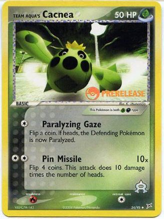 Miscellaneous Cards & Products 024/95 Team Aqua's Cacnea - Holofoil - Promo