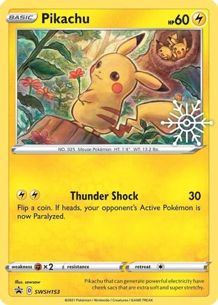 SWSH Sword & Shield Promo Cards SWSH153 Pikachu - Holofoil - Promo
