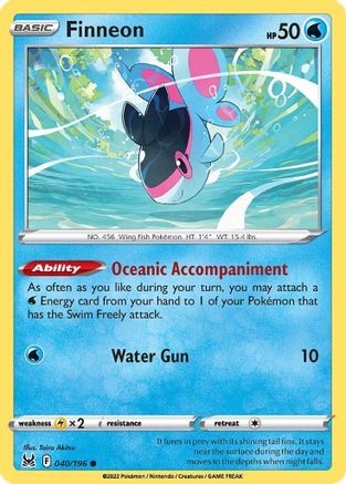 SWSH11 Lost Origin 040/196 Finneon - Reverse Holofoil - Common