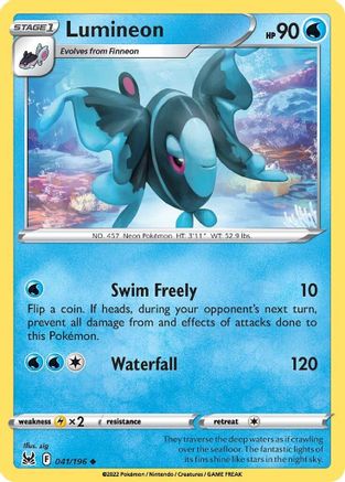 SWSH11 Lost Origin 041/196 Lumineon - Reverse Holofoil - Uncommon