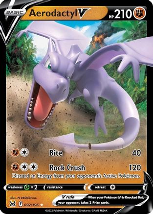 SWSH11 Lost Origin 092/196 Aerodactyl V - Holofoil - Ultra Rare