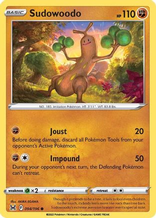 SWSH11 Lost Origin 094/196 Sudowoodo - Common