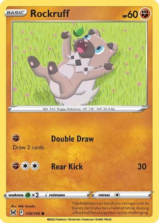 SWSH11 Lost Origin 109/196 Rockruff - Common