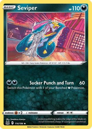 SWSH11 Lost Origin 116/196 Seviper - Uncommon