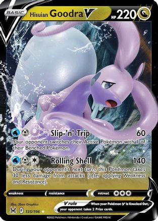 SWSH11 Lost Origin 135/196 Hisuian Goodra V - Holofoil - Ultra Rare