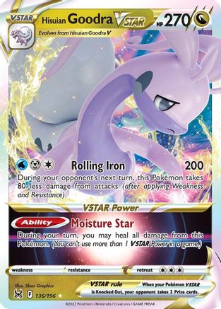 SWSH11 Lost Origin 136/196 Hisuian Goodra VSTAR - Holofoil - Ultra Rare