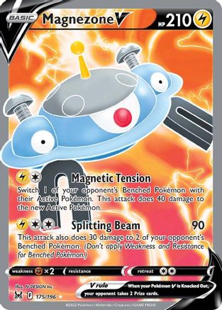 SWSH11 Lost Origin 175/196 Magnezone V (Full Art) - Holofoil - Ultra Rare