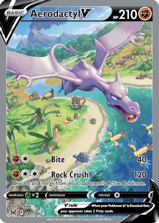 SWSH11 Lost Origin 180/196 Aerodactyl V (Alternate Full Art) - Holofoil - Ultra Rare