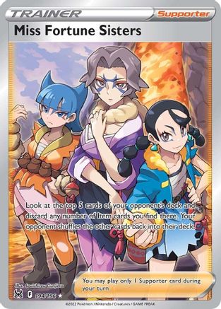 SWSH11 Lost Origin 194/196 Miss Fortune Sisters (Full Art) - Holofoil - Ultra Rare