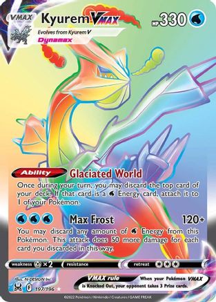 SWSH11 Lost Origin 197/196 Kyurem VMAX (Secret) - Holofoil - Secret Rare