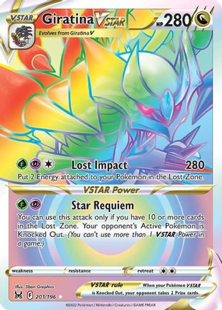 SWSH11 Lost Origin 201/196 Giratina VSTAR (201) (Secret) - Holofoil - Secret Rare