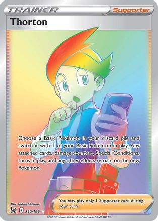 SWSH11 Lost Origin 210/196 Thorton (Secret) - Holofoil - Secret Rare
