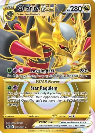 SWSH11 Lost Origin 212/196 Giratina VSTAR (212) (Secret) - Holofoil - Secret Rare
