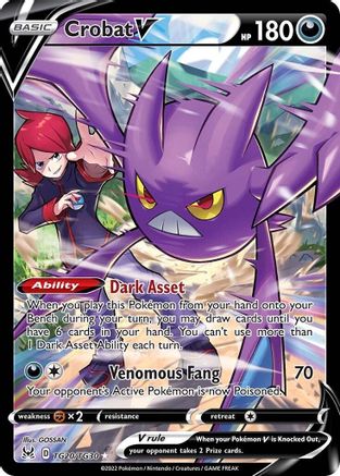 SWSH11 Lost Origin Trainer Gallery TG20/TG30 Crobat V - Holofoil - Ultra Rare