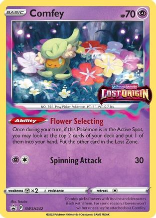 SWSH Sword & Shield Promo Cards SWSH242 Comfey - Holofoil - Promo