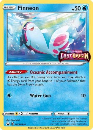 SWSH Sword & Shield Promo Cards SWSH240 Finneon - Holofoil - Promo