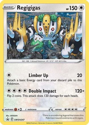 SWSH Sword & Shield Promo Cards SWSH247 Regigigas - Holofoil - Promo
