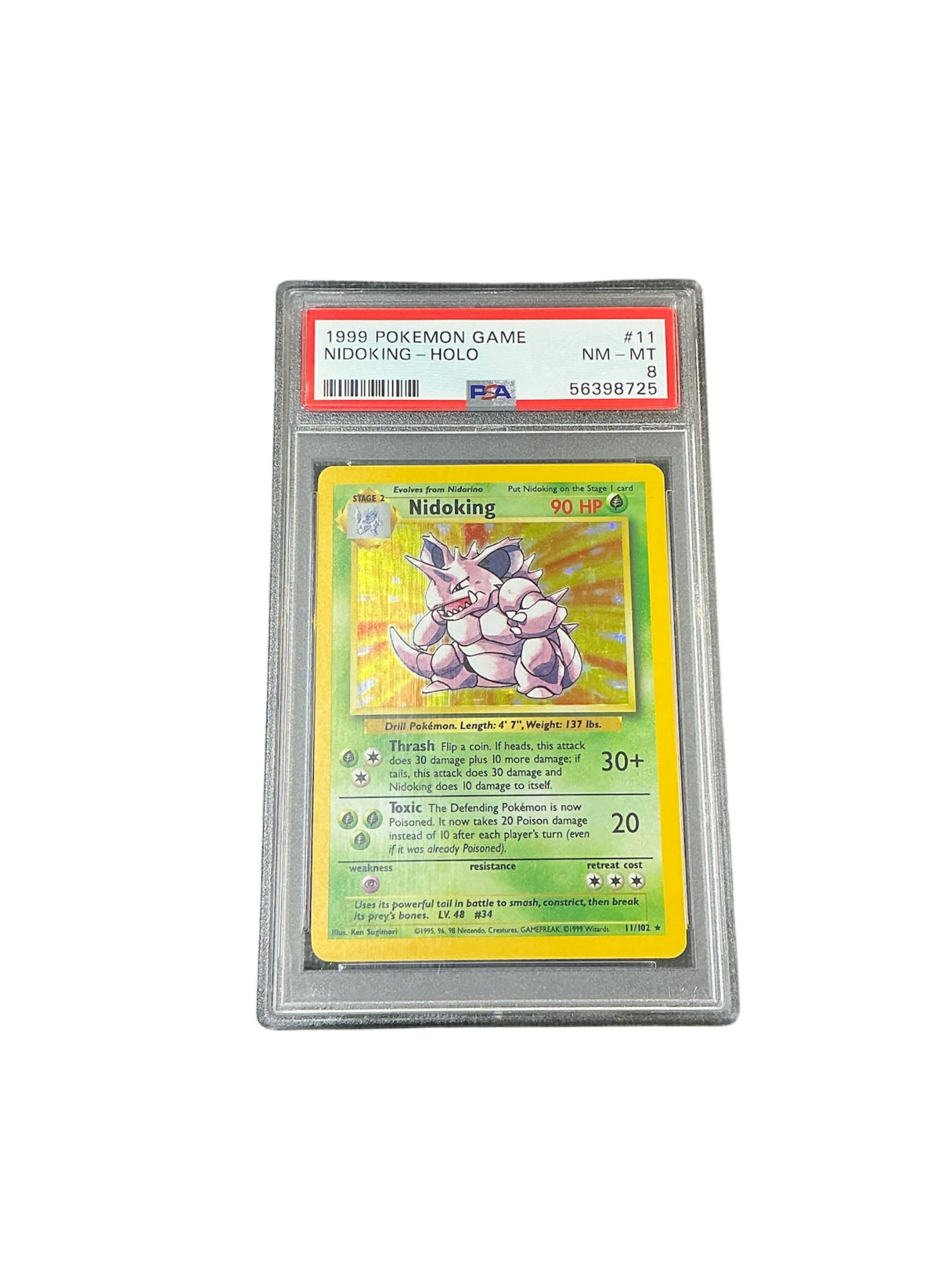 Base Set 011/102 PSA 8 #56398725 Nidoking - Holofoil - Holo Rare