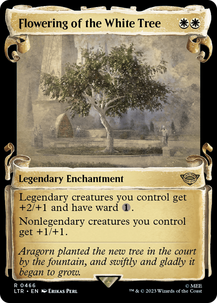 The Lord of the Rings: Tales of Middle-earth - (LTR-466) - Flowering of the White Tree (Showcase Scrolls): (Showcase) Foil