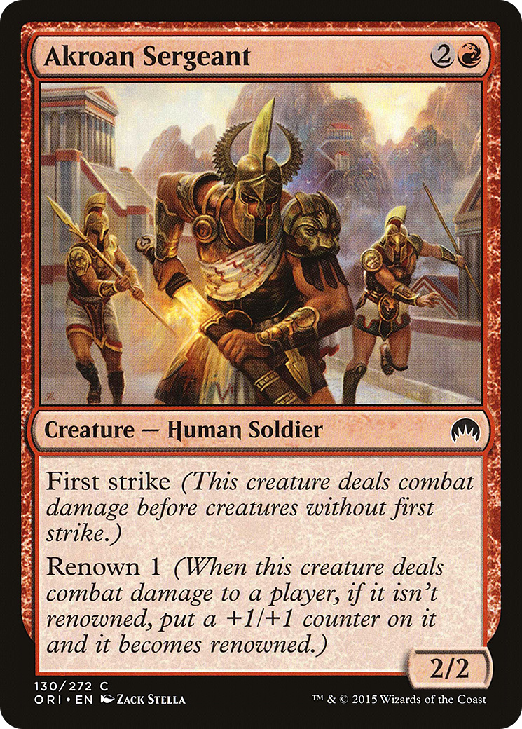 Magic Origins - (ORI-130) - Akroan Sergeant Foil