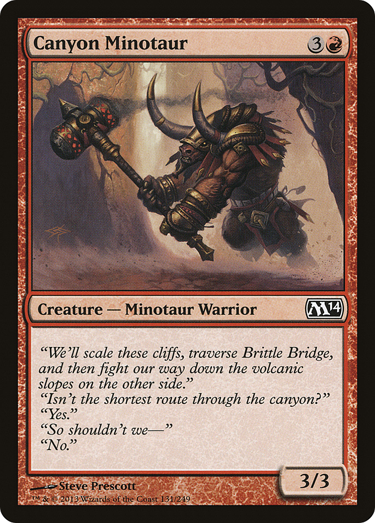 Magic 2014 - (M14-131) - Canyon Minotaur Foil