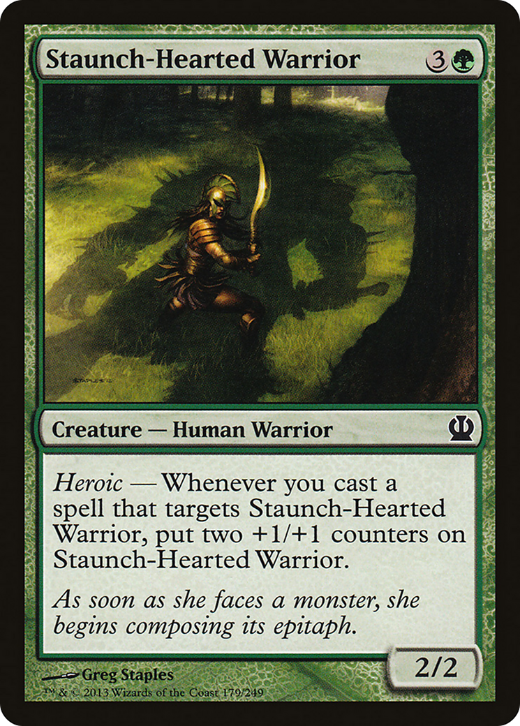 Theros - (THS-179) - Staunch-Hearted Warrior Foil