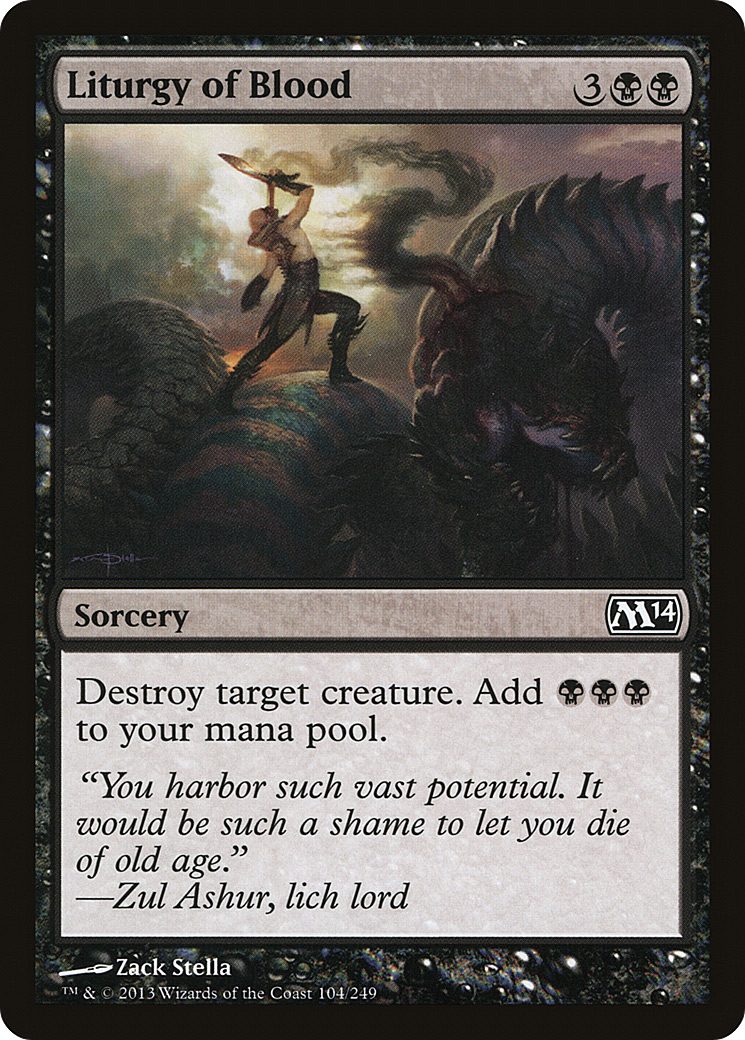 Magic 2014 - (M14-104) - Liturgy of Blood Foil