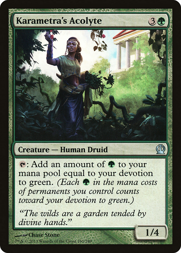 Theros - (THS-160) - Karametra's Acolyte Foil