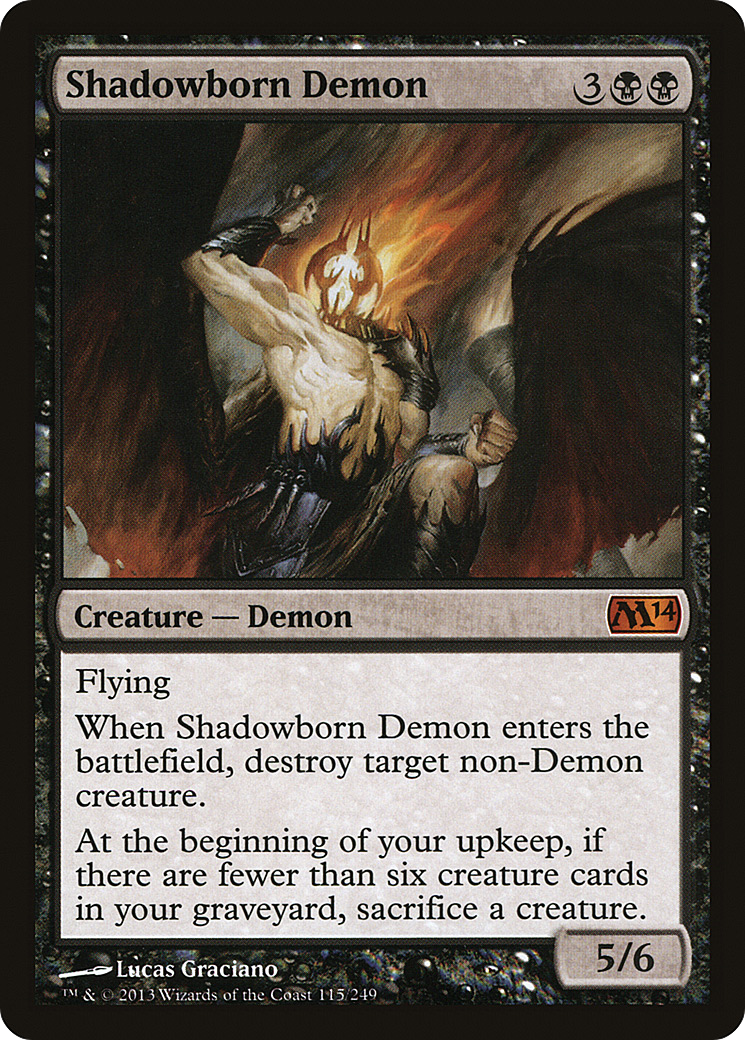 Magic 2014 - (M14-115) - Shadowborn Demon Foil