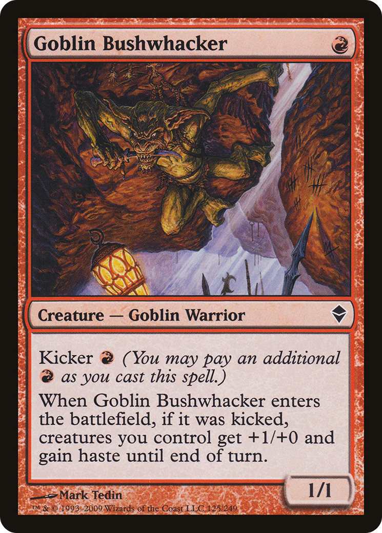Zendikar - (ZEN-125) - Goblin Bushwhacker Foil