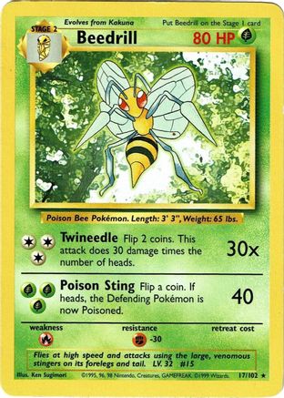 Base Set 017/102 Beedrill - Rare