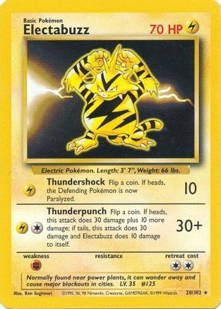 Base Set 020/102 Electabuzz - Rare