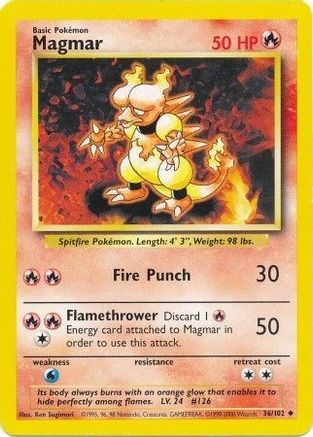Base Set 036/102 Magmar - Uncommon