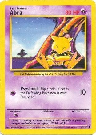 Base Set 043/102 Abra - Common