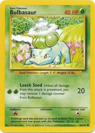 Base Set 044/102 Bulbasaur - Common