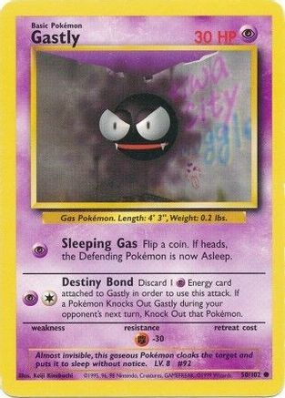 Base Set 050/102 Gastly - Common