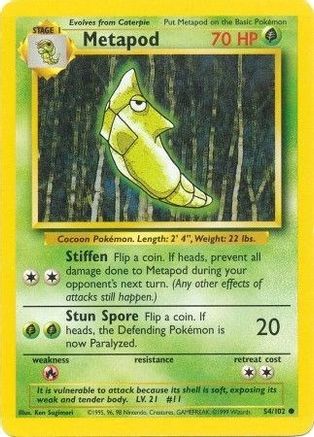 Base Set 054/102 Metapod - Common