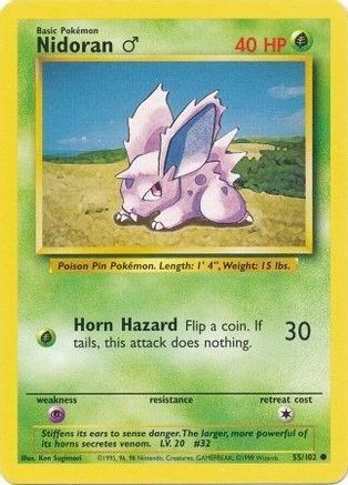 Base Set 055/102 Nidoran M - Common