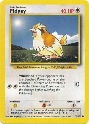 Base Set 057/102 Pidgey - Common