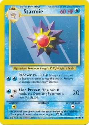 Base Set 064/102 Starmie - Common