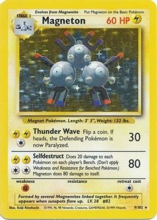 Base Set 009/102 Magneton - Holofoil - Holo Rare