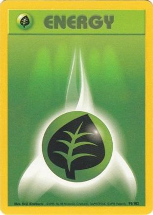 Base Set 099/102 Grass Energy - Common