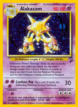 Base Set 2 001/130 Alakazam - Holofoil - Holo Rare