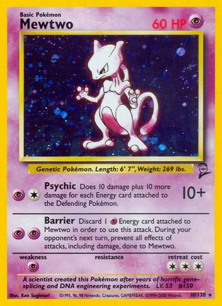 Base Set 2 010/130 Mewtwo - Holofoil - Holo Rare
