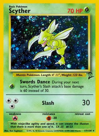 Base Set 2 017/130 Scyther - Holofoil - Holo Rare