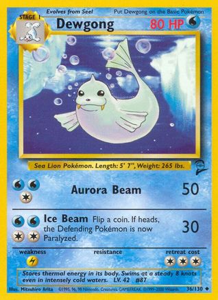 Base Set 2 036/130 Dewgong - Uncommon