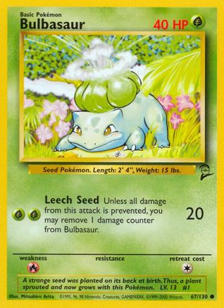 Base Set 2 067/130 Bulbasaur - Common