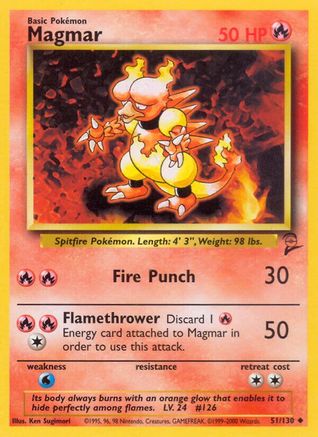 Base Set 2 051/130 Magmar - Uncommon