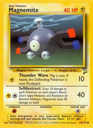 Base Set 2 079/130 Magnemite - Common
